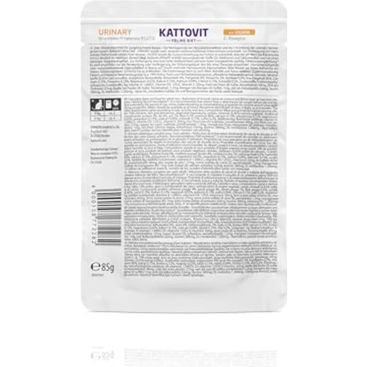 KATTOVIT Urinary Nassfutter für Katzen, Diätfutter mit Huhn im Frischebeutel, 24 x 85 g, zur Unterstützung bei Harnwegserkrankungen – Bild 4
