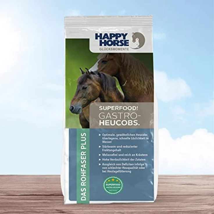 Happy Horse Gastro Heucobs 14kg, Rohfaser Plus mit reduziertem Stärkegehalt und hochwertigen Kräutern, für bessere Verdauung und Vitalität – Bild 2