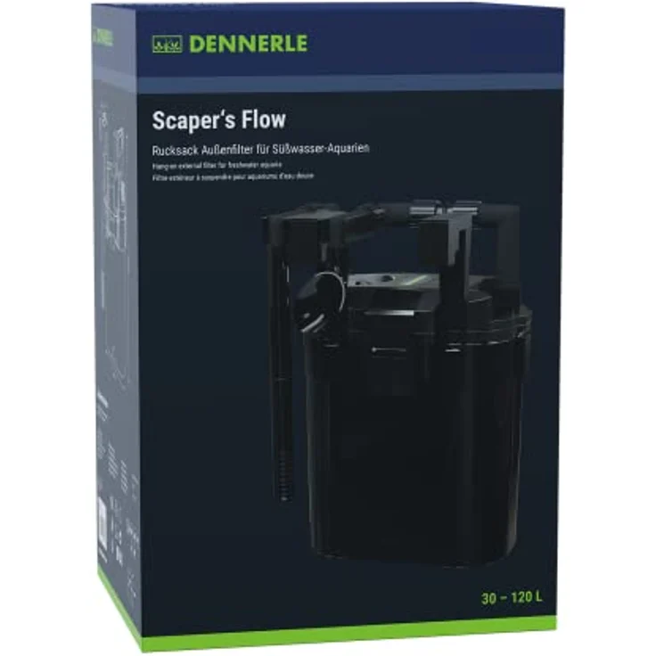 Dennerle Scaper's Flow, Rucksack Außenfilter für Aquascaping-Aquarien (Hang-On), max. 450 l/h, flüsterleise und energiesparend – Bild 1