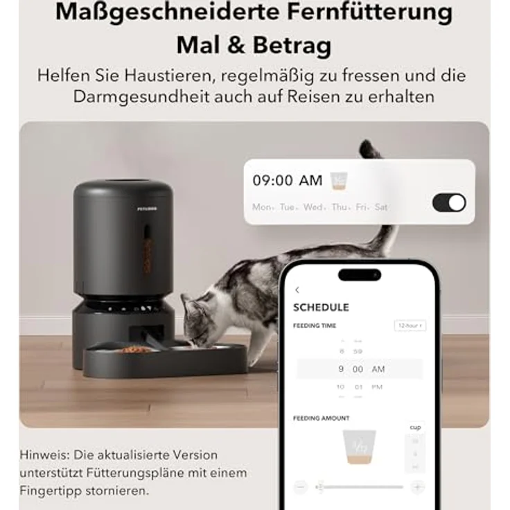 PETLIBRO 5L Futterautomat für 2 Katzen, 5G WLAN, App-Steuerung und Sprachnachricht-Funktion – Bild 3
