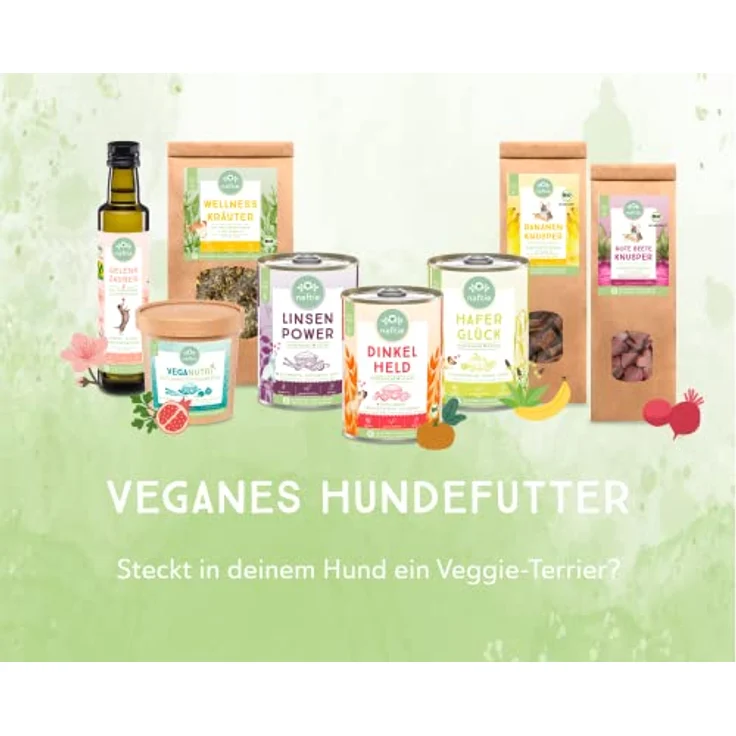 naftie veganes Hundefutter Mixpaket - Bio Nassfutter vegan, 3 Sorten, purinarm, 6x800g, Diät-Futter für Hunde – Bild 5