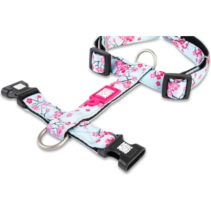 Max & Molly Hundegeschirr in H-Form, Ultrabequemes Neopren-Geschirr für mittelgroße Hunde, Cherry Bloom/M, Gepolstert, Sicher & Ultraleicht – Bild 2