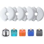 Yiupea Wasserbrunnen Filter 4 Stück, Trinkbrunnenfilter für 2 L & 2,5 L, Baumwoll-Aktivkohle & Harz mit dreifacher Filtration, gesundheitliche Wasserreinigung für Katzen