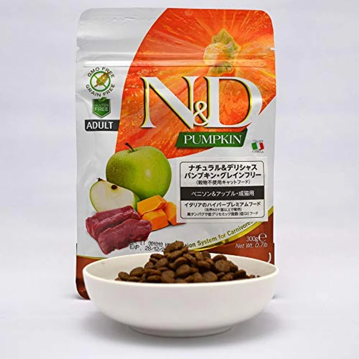 Farmina N&D Pumpkin Adult Pellets Katzenfutter, Trockenfutter mit Wildbret und Apfel, reich an Vitaminen und natürlichen Antioxidantien, ohne Mais, 300 g – Bild 5
