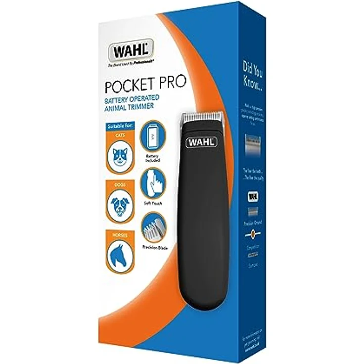 WAHL Pocket Pro Trimmer, kabelloser Grooming Set für Haustiere mit präzisionsgeschliffenen Schneidsätzen, 0,6 mm bis 4,5 mm Schnittlängen, ergonomisches Slimline Design, geräuscharmer Betrieb – Bild 4