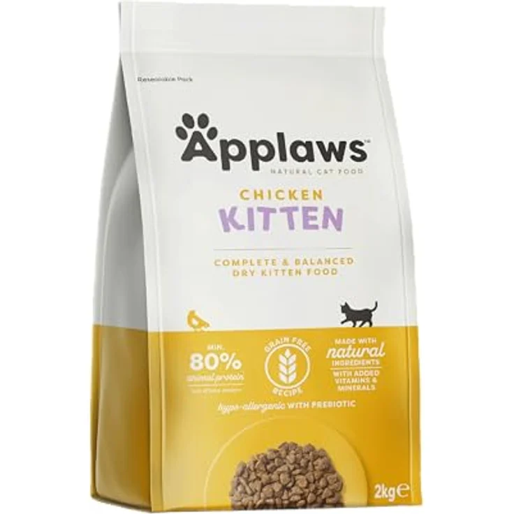 Applaws Trockenfutter Kitten, Hähnchen, 2 kg - Ohne Zuckerzusatz, ohne künstliche Farb- und Aromastoffe, fördert Wohlbefinden und Neugier – Bild 1