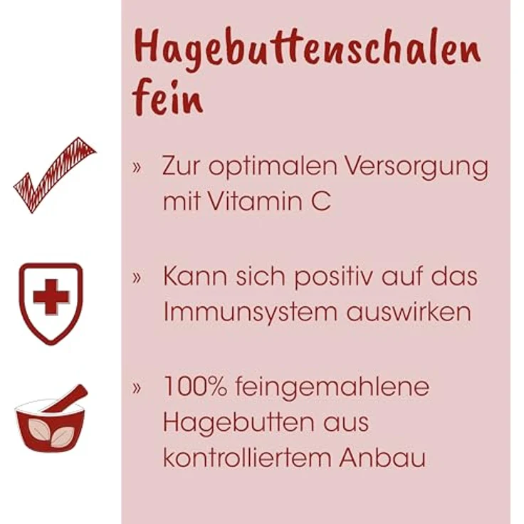 cdVet Fit-BARF Hagebuttenschalen fein, reich an Vitamin C und Pektinen, 500g – Bild 2