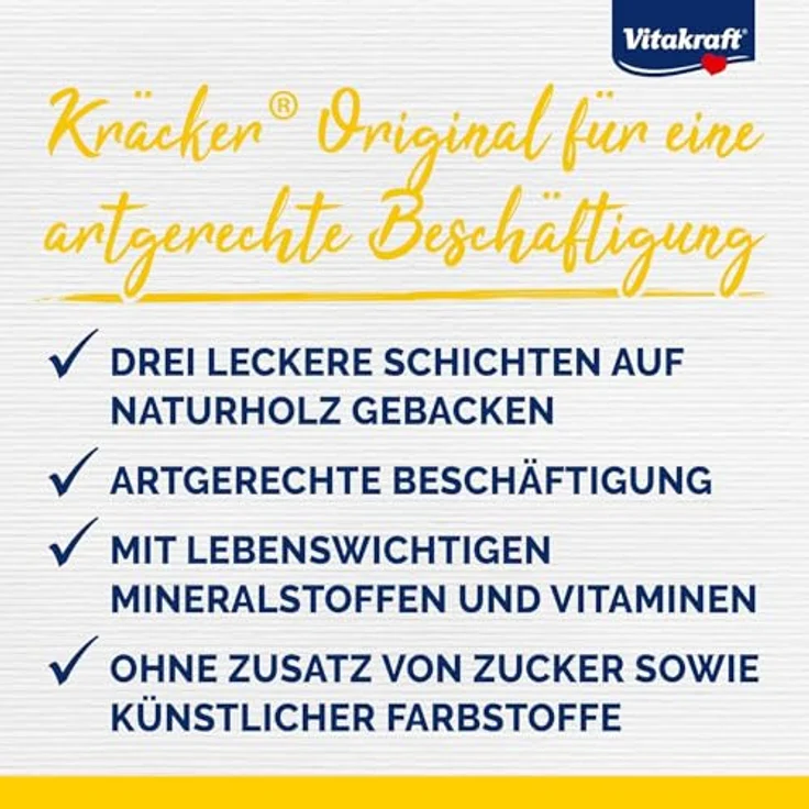 Vitakraft Kräcker Mix, Vogelsnack für Wellensittiche, Knabberstangen mit Kräutern, Paprika, Kiwi, Citrus, Banane und Sesam, ohne Zuckerzusatz, 90g – Bild 3
