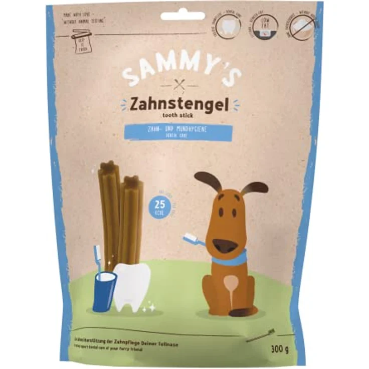 bosch TIERNAHRUNG Sammy's Zahnstengel, Kauriegel Snack für Hunde zur Zahnpflege, ohne Zuckerzusatz, natürlich und fettarm, für ausgewachsene Hunde ab 12 Monaten – Bild 1