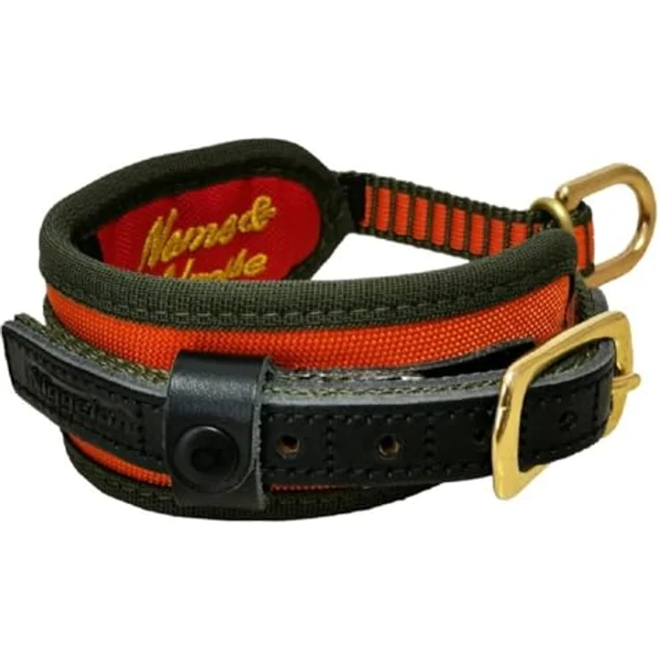 Niggeloh Hunde-Halsband Halsung Deluxe, Neoprenpolsterung, wasserabweisend, Messing-Beschläge, verschiedene Größen – Bild 2