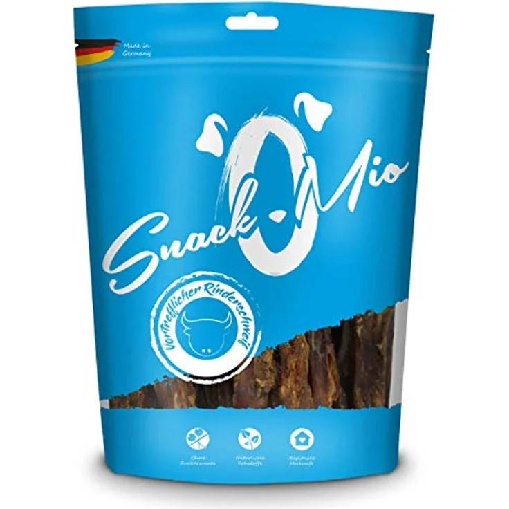 SnackOMio Premium Hundesnack Rinderschweif, getreidefrei, lufttrockener Natur-Snack, 1 kg – Bild 1
