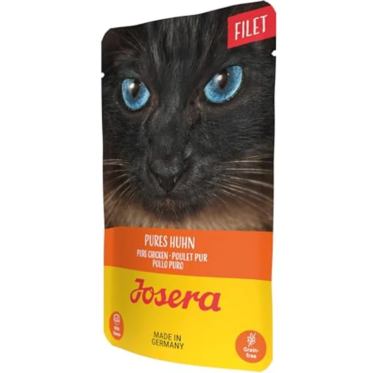 JOSERA Filet Pures Huhn, Premium Nassfutter für ausgewachsene Katzen, 16 x 70 g, 40% Hühnerfilet, getreidefrei, im Frischebeutel – Bild 2