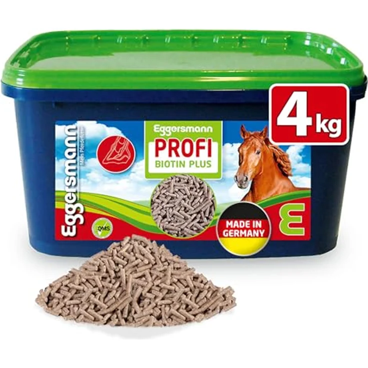 Eggersmann Mein Pferdefutter Profi Biotin Plus 4 kg – Ergänzungsfuttermittel mit Biotin & Zink zur Unterstützung von Haut, Fell & Hufen – Für gesunde Hufe und Hautpflege – Bild 1
