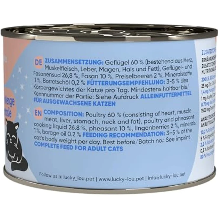 Lucky Lou Lifestage Adult Katzen-Nassfutter, Geflügel und Fasan, 24x200g, getreide- und zuckerfrei – Bild 2