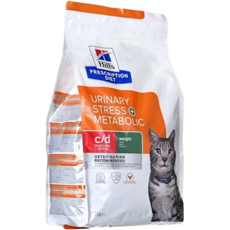 Hill's PD Feline Urinary Stress + Metabolic c/d, Trockenfutter für Katzen zur Unterstützung der Harnwege, 1.5 kg – Bild 1