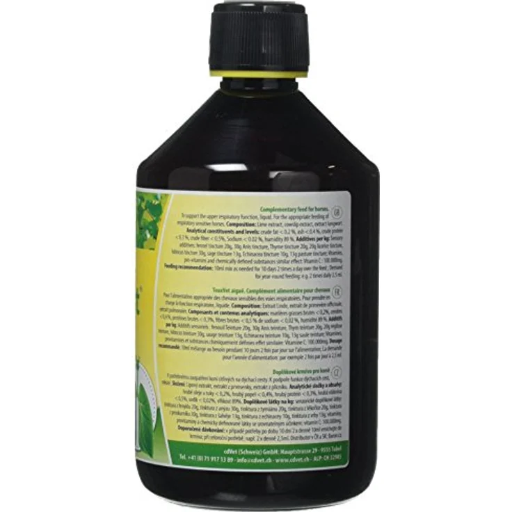 cdVet HustaVet akut 500 ml, Futterergänzung zur Unterstützung der Atemwege bei Pferden mit empfindlichen Bronchien – Bild 2