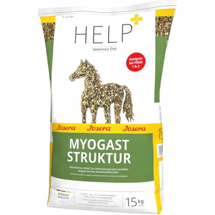 Josera Pferd Help MyoGast Struktur, 15 kg Getreidefreies Müsli zur Unterstützung eines sensiblen Magens und des Muskelstoffwechsels