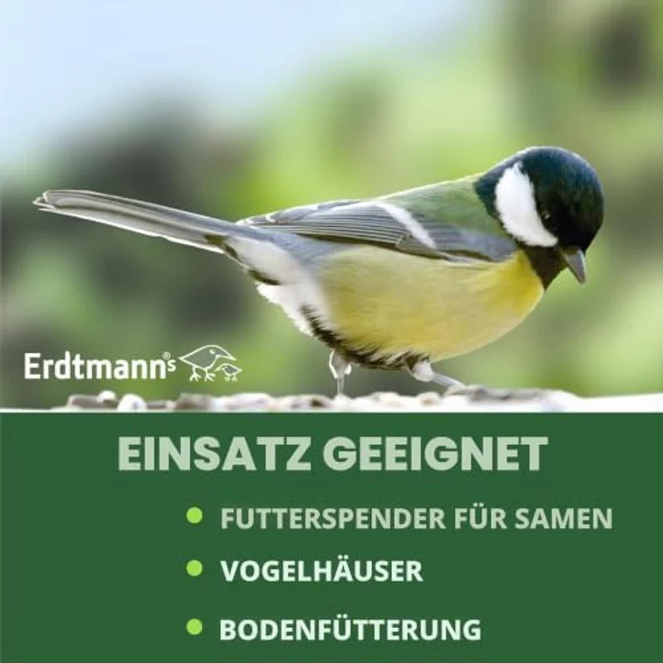 Erdtmann's Streufutter 5 kg, ausgewogene Mischung aus Weizen, Sonnenblumenkernen, Hirse und Erdnüssen für Singvögel – Bild 4
