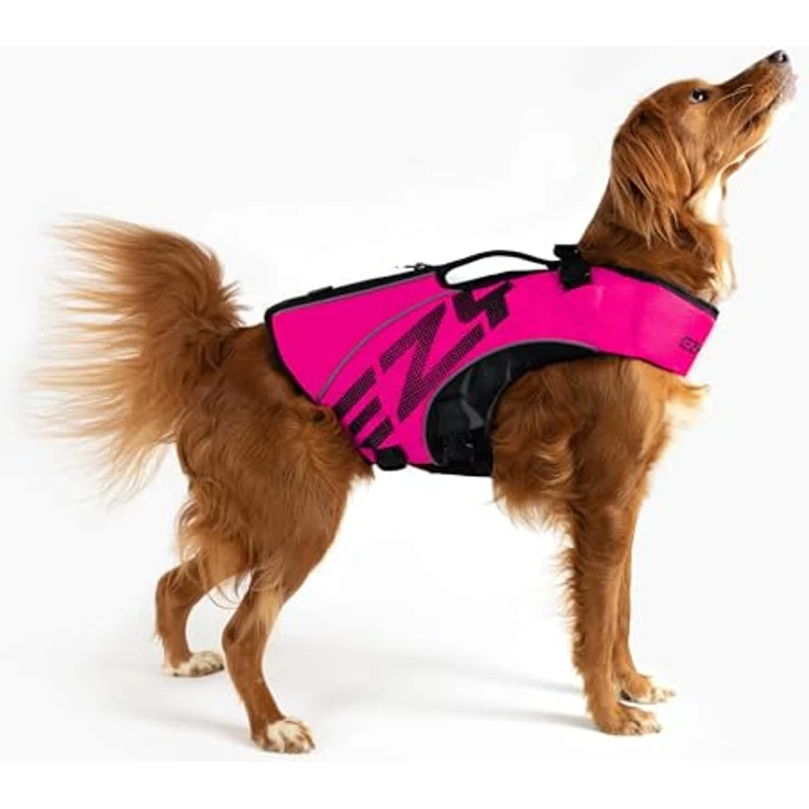EzyDog DFD X2 Boost Schwimmweste für Hunde – Premium Schwimmhilfe in Größe L, rosa, mit starkem Assistenzgriff und anatomischem Design für Sicherheit am Wasser – Bild 2