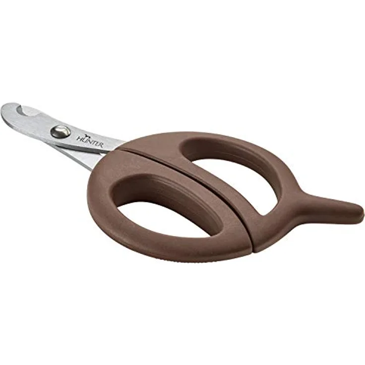 HUNTER SPA Krallenschere, für Hunde und Katzen, ergonomischer Handgriff in Leder-Optik, Edelstahlklinge, 13,0 x 8,0 cm, L