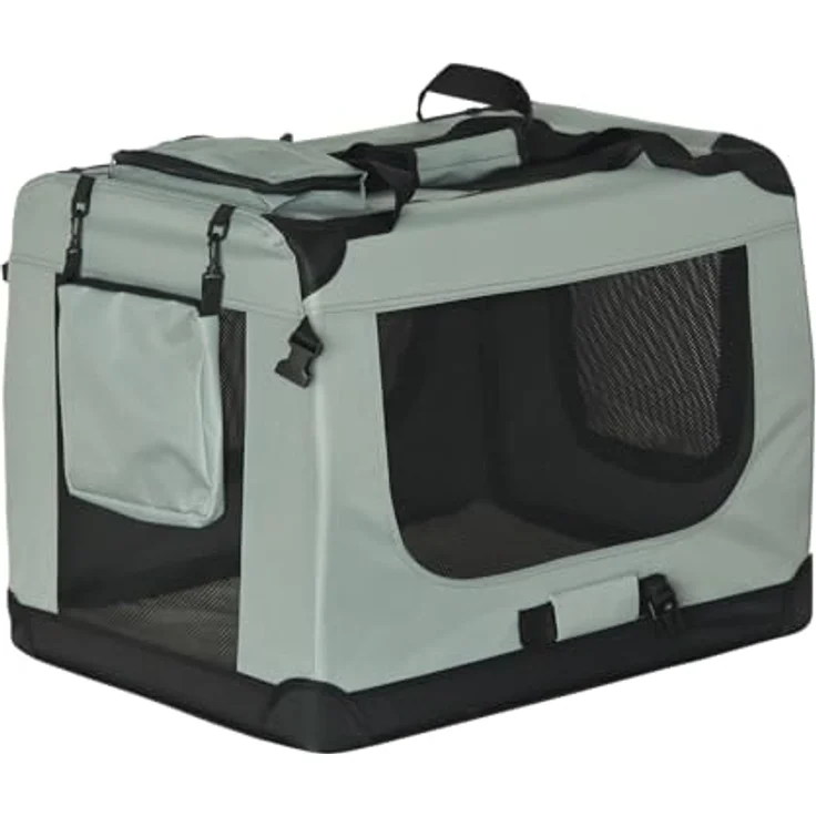 Rebel Animals Hunde-Transporter XXL 90x61x65 cm, faltbare Transporttasche mit ausgezeichnetem Belüftungsdesign und einfachem Zugriff von drei Seiten – Bild 2