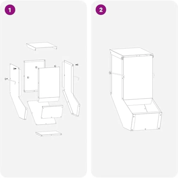 vidaXL Kaninchenfütterer Olive Grün, Rechteckiger automatisierter Futterspender aus Stahl, 12,5 x 26 x 28,5 cm, für drinnen und draußen – Bild 4