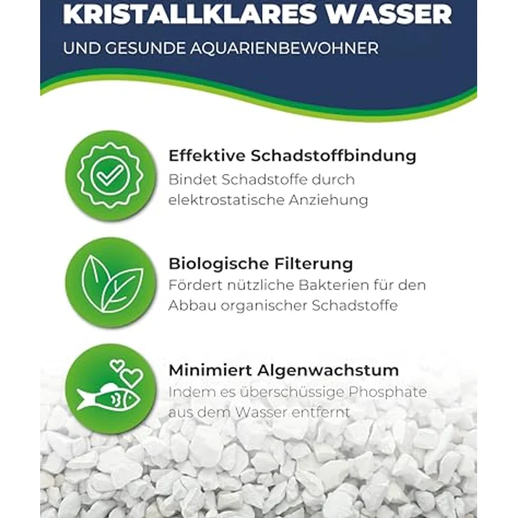 HOBBY Aquaristik Zeolith I 1000 g I Algenhemmendes Filtersubstrat für Süß- und Meerwasseraquarien I Hochwirksames Filtermaterial zur Wasseraufbereitung mit Zeolithsteinen 5-8mm – Bild 2