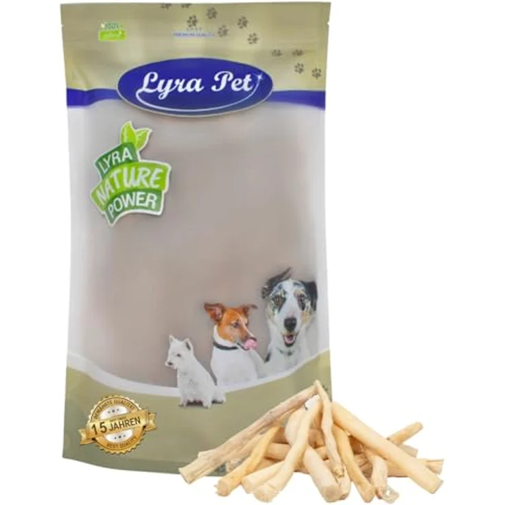 Lyra Pet® Ochsenschwanz weiß getrocknet, 1 kg Kausnack für Hunde, proteinreiche Zahnreinigung und natürlicher Kauspaß – Bild 1