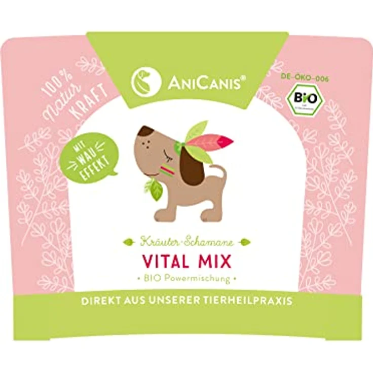 AniCanis Bio Vital Mix für Hunde, 150g Futterzusatz mit Multi-Vitaminen, Mineralien & Superfood, 8 essentielle Aminosäuren, 100% Bio, vegetarisch – Bild 3