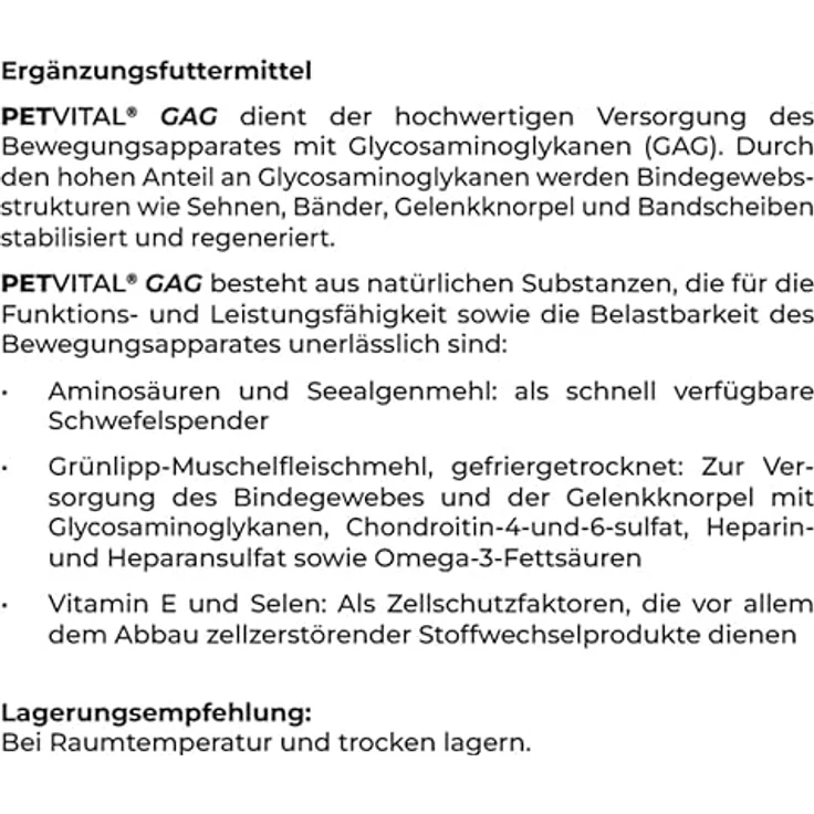 Canina Petvital Gag Tabletten, Nahrungsergänzung zur Unterstützung des Bewegungsapparates, 180 Stück (1 x 0.18 kg) – Bild 2