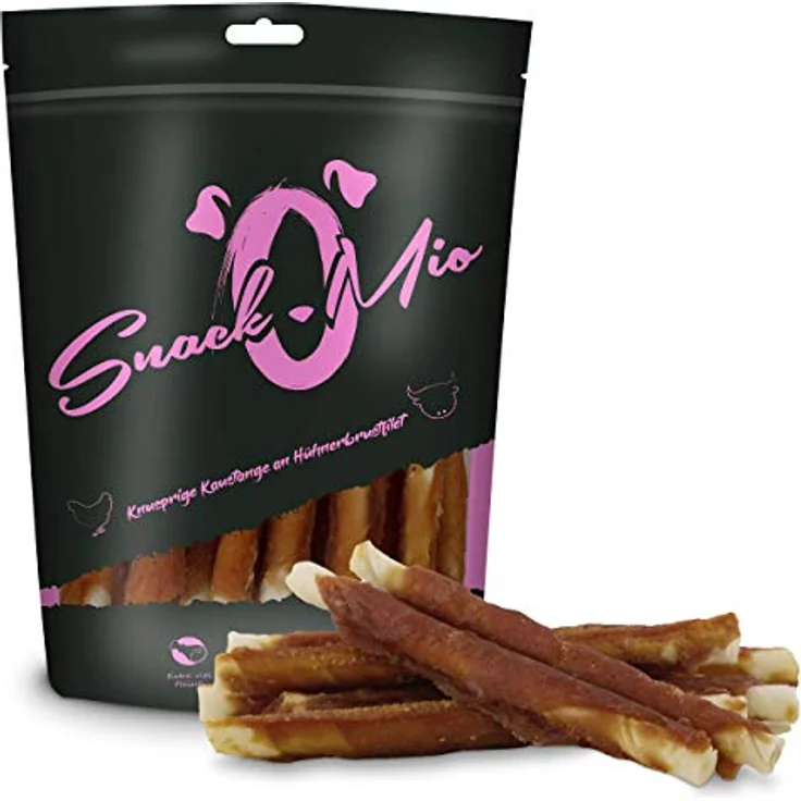 SnackOMio Premium Hundesnack, Knusprige Kaustange aus Hühnerbrustfilet, getreidefrei, 1er Pack (70g), BARF geeignet, ohne Zusatzstoffe – Bild 2