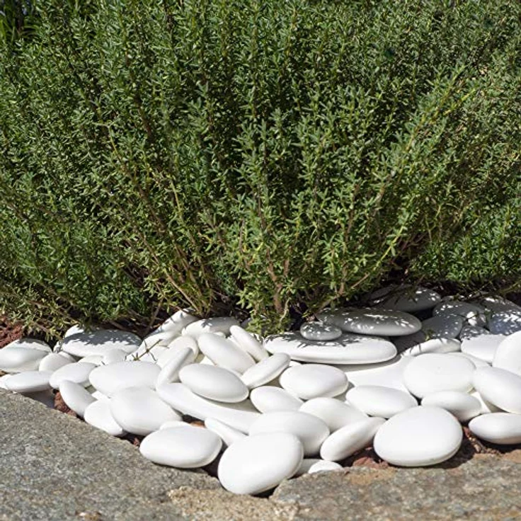 Kalapanta Dekosteine Weiß Größe L Ø 5-8 cm, ca. 95 Stück – Recycelte Kunststoff-Dekoration für Vasen, Aquarien & kreative DIY-Projekte – Bild 3