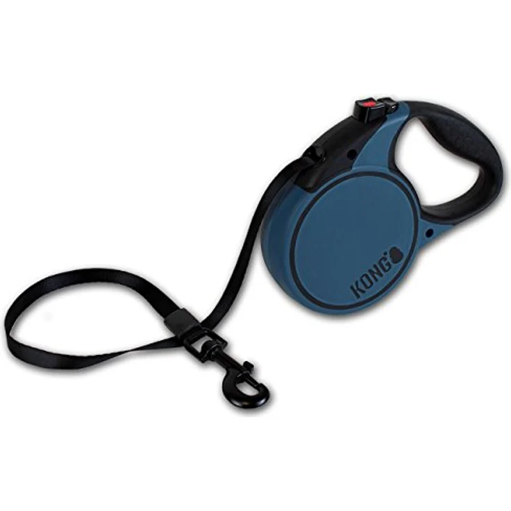 KONG Terrain Hundeleine, einziehbar mit Softgrip-Griff und intuitivem Bremssystem, schwarz – Bild 1