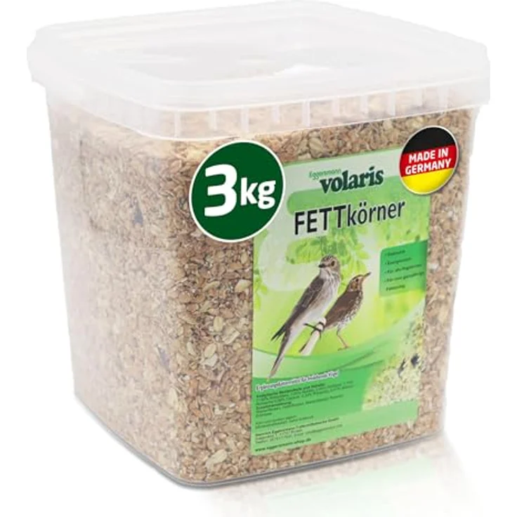 Eggersmann volaris Vogelfutter Wildvögel ganzjährig 3 kg, fettreiches Streufutter für alle Vogelarten, made in Germany – Bild 1