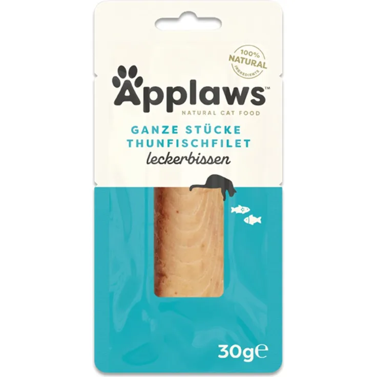 Applaws Cat Thunfischfilet am Stück, naturbelassener Katzensnack mit hohem Fleischanteil, 30g