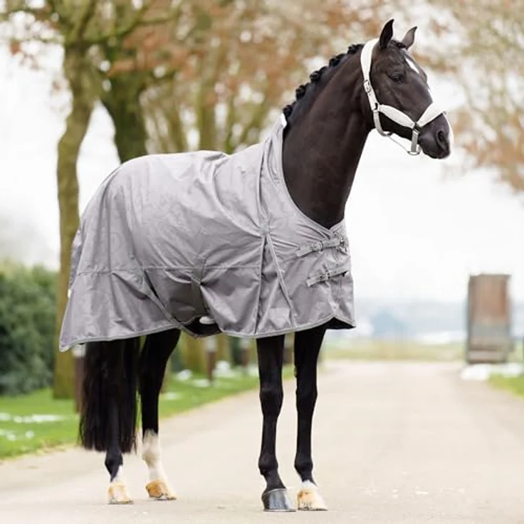 Imperial Riding Outdoordecke IRH Super-Dry 200 g, wasserdicht & atmungsaktiv, 600D Polyester, robuste Winterdecke für Pferde, elegantes Design, Farbe Tornado, Größe 115 – Bild 3