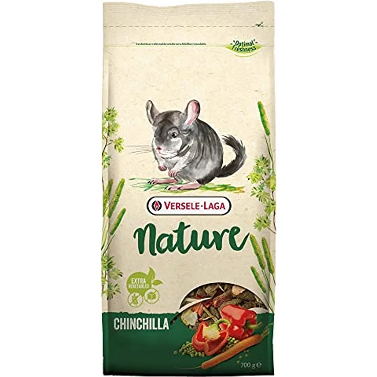 Versele Laga Nature Chinchilla 700g, Getreidefreies Kleintierfutter mit Gemüse, Kräutern und extra Vitaminen