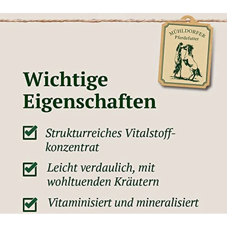Mühldorfer Struktur Equichamp, 20 kg Vitalstoffkonzentrat mit wohltuenden Kräutern, strukturreich und vitaminisiert – Bild 3