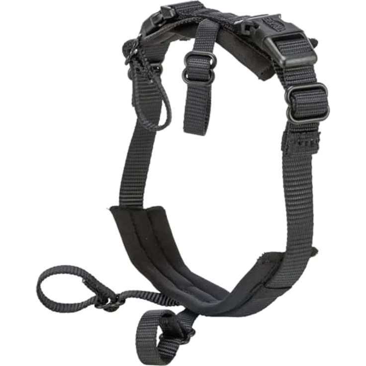 TRIXIE Panik-Adapter Stay für Geschirre, L–XL: 59–92 cm/25 mm, schwarz, mit Neopren-Polsterung und stufenloser Verstellbarkeit – Bild 2