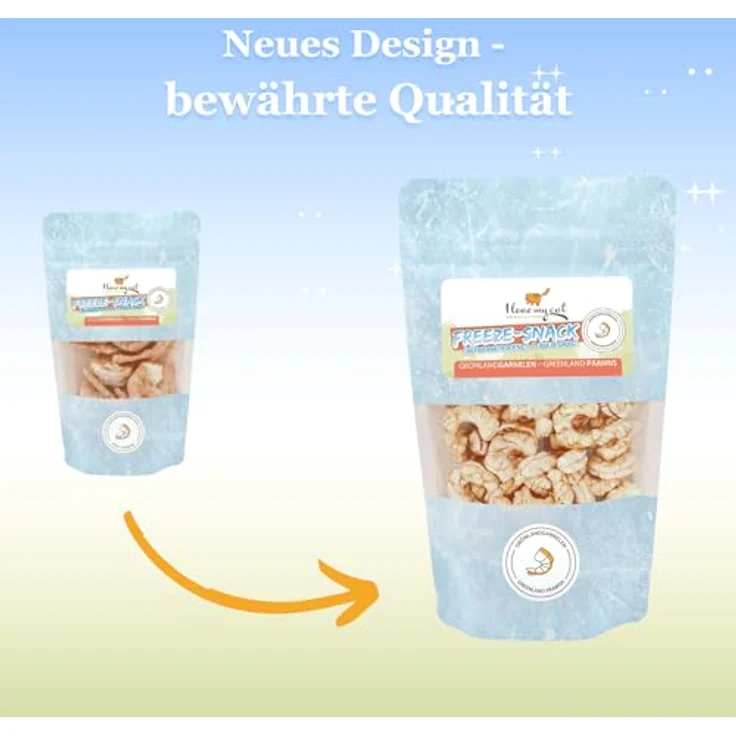 I Love My Cat Freeze-Snack für Katzen mit Grönlandgarnelen – 25 g – Gefriergetrocknete, proteinreiche, getreidefreie und kohlenhydratarme Snacks, leicht verdaulich – Bild 2