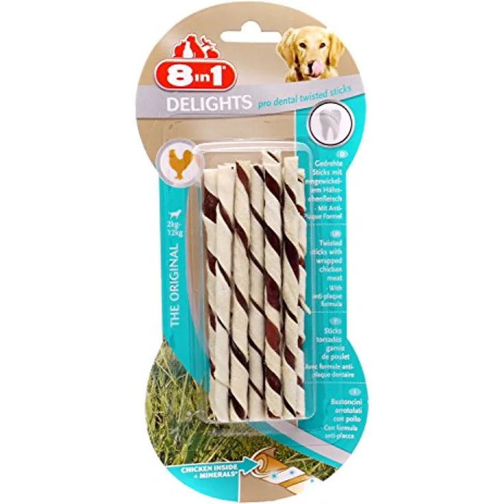 Tetra Record Freuden Hund Snacks, Chicken mit Mineralien, 6 Packungen mit 10 Sticks each