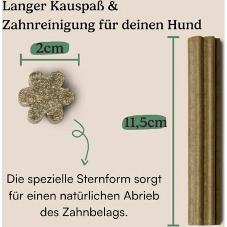 Hunderunde Zahnfee Dental Sticks, vegane Zahnpflege für Hunde, 42 STK mit Apfeltrester & Pfefferminze, gegen Zahnstein & Maulgeruch, getreidefrei – Bild 3
