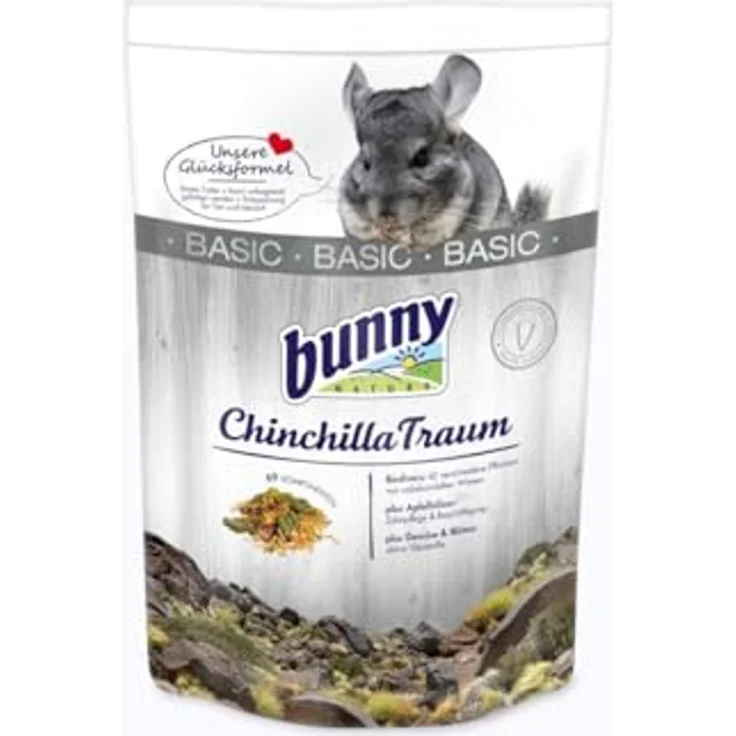 Bunny Nature ChinchillaTraum Basic | 1,2 kg | Alleinfuttermittel mit 42 Pflanzen für Chinchillas | Unterstützt Zahnpflege und Beschäftigung – Bild 1