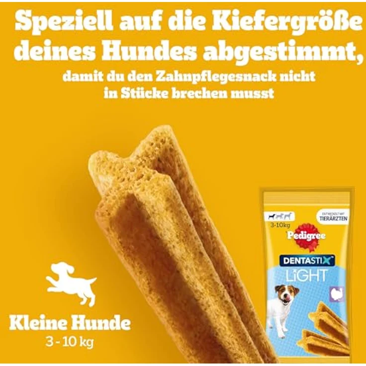 Pedigree Dentastix Light, Zahnpflege Snack für kleine Hunde (3 - 10 kg), 35 Stück, kalorienreduziert mit natürlichem Truthahn – Bild 2