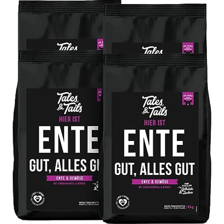 Tales&Tails getreidefreies Softfutter für Hunde, 70% Ente als einzige Proteinquelle, 4x 4kg, ohne Zucker und Zusätze – Bild 1