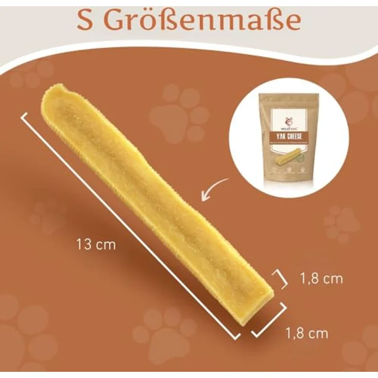 Wildfang® Yak-Kausnacks für Hunde, S (ca. 40 g) – Natürliche Himalaya Yak-Käse Hundekaustangen, Ideal für Zahnpflege und als langlebiges Welpen-Spielzeug, 3er-Pack – Bild 2