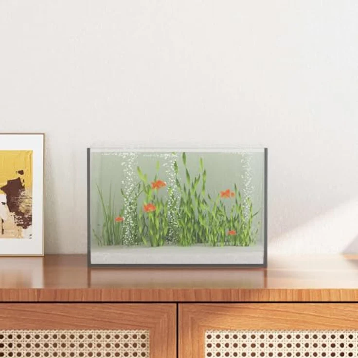vidaXL Aquarium mit Speicher, 30 x 20 x 20 cm, modernes rechteckiges Design aus transparentem Glas, pflegeleicht und stoßfest – Bild 2