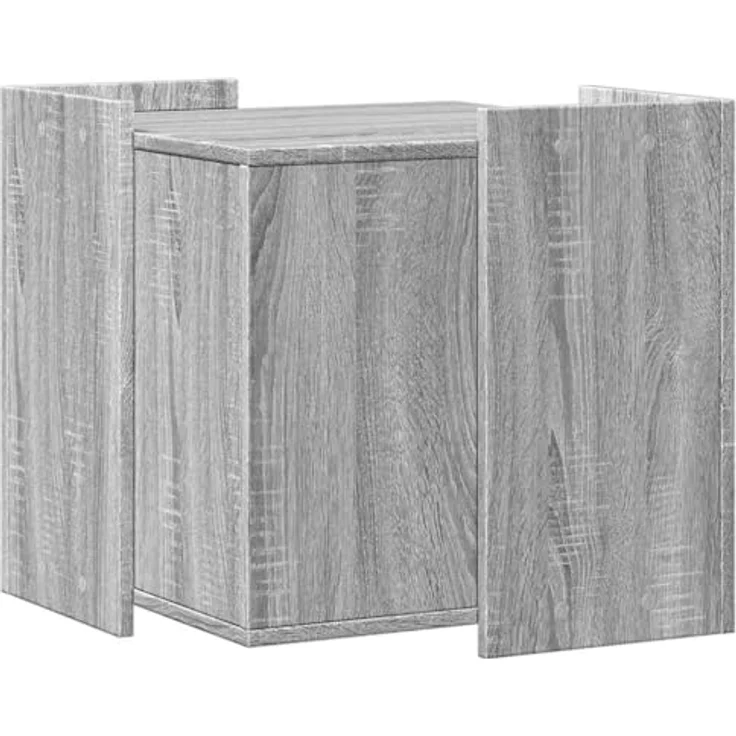 vidaXL Katzentoilette, Katzenklo Grau Sonoma 53x53x51 cm Holzwerkstoff mit verstecktem Design und Platz sparendem Beistelltisch功能 – Bild 8