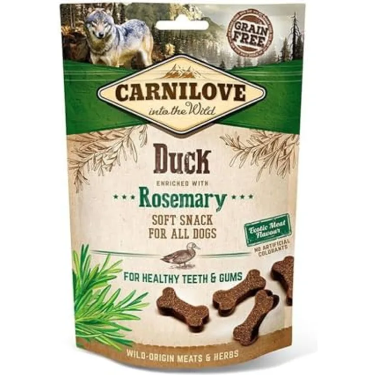 Carnilove Dog Soft Snack mit Ente und Rosmarin, 200g Hundesnack