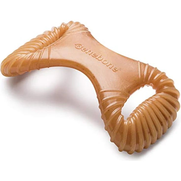 Benebone Dental Großer Hundeknochen mit Hühnergeschmack, langlebiges Kauspielzeug mit Zahnstimulation, aus 100% echtem Huhn, USA hergestellt – Bild 1